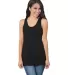 Bayside Apparel 9600 Women's Triblend Racerback Ta Tri Black Solid front view