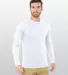 Bayside Apparel 9550 Unisex Fine Jersey Long Sleev White front view