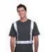Bayside Apparel 3755 USA-Made Hi-Visibility Perfor Charcoal front view