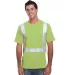 Bayside Apparel 3755 USA-Made Hi-Visibility Perfor in Lime green front view