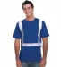 Bayside Apparel 3755 USA-Made Hi-Visibility Perfor in Royal blue front view