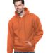 Bayside Apparel 2160 Union Hooded Sweatshirt in Bright orange front view