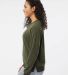 Boxercraft K01 Women's Fleece Out Pullover in Olive side view