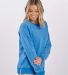 Boxercraft K01 Women's Fleece Out Pullover in Royal side view