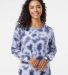Boxercraft K01 Women's Fleece Out Pullover in Navy tie-dye front view