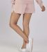 Boxercraft K02 Women's Fleece Out Shorts in Blush back view
