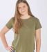 Boxercraft T67 Women's Cut-It-Out T-Shirt in Olive front view
