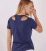 Boxercraft T67 Women's Cut-It-Out T-Shirt in Navy back view