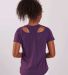 Boxercraft T67 Women's Cut-It-Out T-Shirt in Purple back view