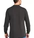 CARHARTT K128 Carhartt   Long Sleeve Henley T-Shir in Carbon heather back view