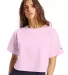Champion Clothing T453W Women's Heritage Cropped T Pink Candy front view