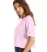 Champion Clothing T453W Women's Heritage Cropped T Pink Candy side view