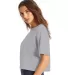 Champion Clothing T453W Women's Heritage Cropped T Oxford Grey side view