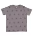 Code V 3029 Toddler Star Print Tee in Granite heather star front view