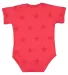 Code V 4329 Infant Star Print Bodysuit in Red star back view