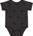 Code V 4329 Infant Star Print Bodysuit in Smoke star front view
