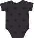Code V 4329 Infant Star Print Bodysuit in Smoke star back view