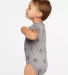 Code V 4329 Infant Star Print Bodysuit in Granite heather star side view