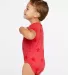 Code V 4329 Infant Star Print Bodysuit in Red star side view