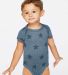 Code V 4329 Infant Star Print Bodysuit in Denim Star