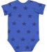 Code V 4329 Infant Star Print Bodysuit in Royal star
