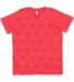 Code V 2229 Youth Star Print Tee in Red star front view