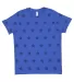 Code V 2229 Youth Star Print Tee in Royal star front view