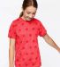 Code V 2229 Youth Star Print Tee in Red star