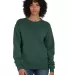 Comfort Wash GDH400 Garment Dyed Unisex Crewneck S in Field green front view