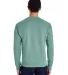 Comfort Wash GDH400 Garment Dyed Unisex Crewneck S in Cypress green back view