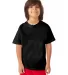 Comfort Wash GDH175 Garment Dyed Youth Short Sleev in Black front view