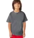Comfort Wash GDH175 Garment Dyed Youth Short Sleev in Concrete grey front view