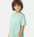 Comfort Wash GDH175 Garment Dyed Youth Short Sleev in Honeydew side view
