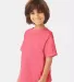 Comfort Wash GDH175 Garment Dyed Youth Short Sleev in Coral craze side view