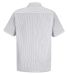 Red Kap CS20LONG    Long Size, Short Sleeve Stripe Grey/White back view