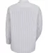 Red Kap CS10LONG    Long Size, Long Sleeve Striped Grey/White back view