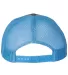 Richardson Hats 112 Adjustable Snapback Trucker Ca in Charcoal/ columbia blue back view