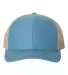 Richardson Hats 112 Adjustable Snapback Trucker Ca in Columbia blue/ khaki front view