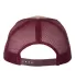 Richardson Hats 112 Adjustable Snapback Trucker Ca in Khaki/ burgundy back view