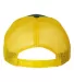 Richardson Hats 112 Adjustable Snapback Trucker Ca in Dark green/ yellow back view