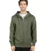 Threadfast Apparel 320Z Unisex Ultimate Fleece Ful ARMY front view