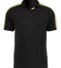 Augusta Sportswear 5028 Two-Tone Vital Polo in Black/ vegas gold front view