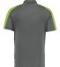 Augusta Sportswear 5028 Two-Tone Vital Polo in Graphite/ lime back view