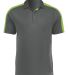 Augusta Sportswear 5028 Two-Tone Vital Polo in Graphite/ lime front view