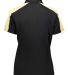 Augusta Sportswear 5029 Women's Two-Tone Vital Pol in Black/ vegas gold back view