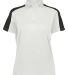 Augusta Sportswear 5029 Women's Two-Tone Vital Pol in White/ black front view