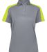 Augusta Sportswear 5029 Women's Two-Tone Vital Pol in Graphite/ lime front view