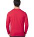 Threadfast Apparel 100LS Unisex Ultimate Long-Slee in Red back view