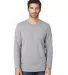 Threadfast Apparel 100LS Unisex Ultimate Long-Slee HEATHER GREY front view