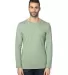 Threadfast Apparel 100LS Unisex Ultimate Long-Slee ARMY HEATHER front view